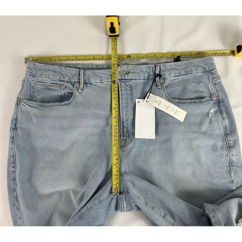 Good American x Zara NEW Classic Slim Distressed High Rise Jeans 20 / 52 NWT - Picture 4 of 8